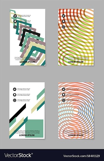 Abstract brochure compositions in business style vector image