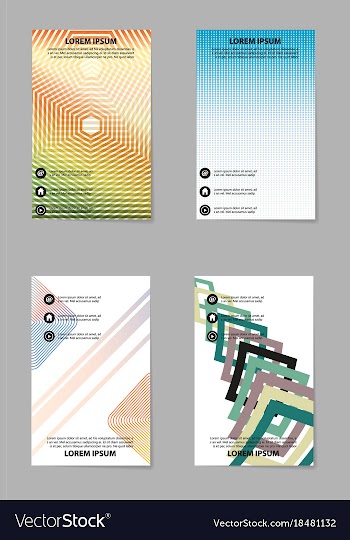 Abstract brochure compositions in business style vector image
