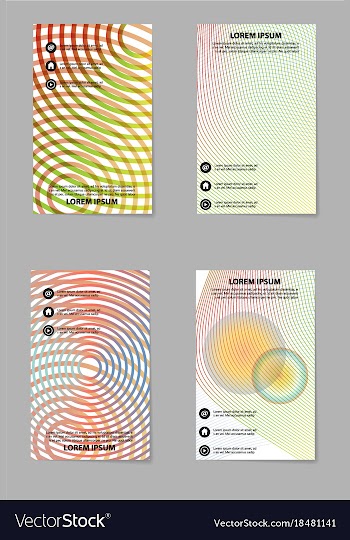 Abstract brochure compositions in business style vector image