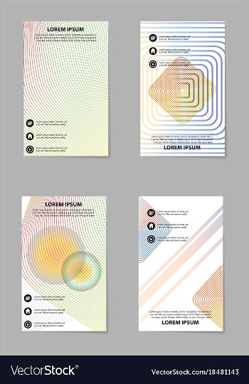 Abstract brochure compositions in business style vector image
