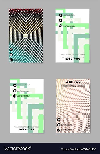 Abstract brochure compositions in business style vector image