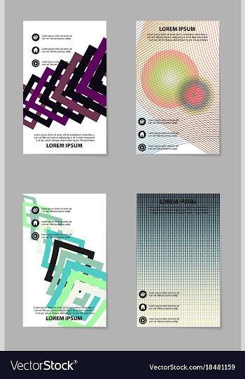 Abstract brochure compositions in business style vector image