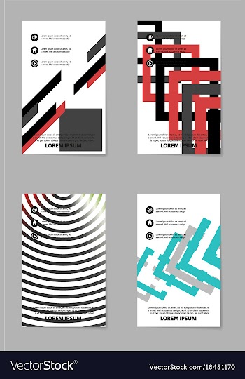 Abstract brochure compositions in business style vector image