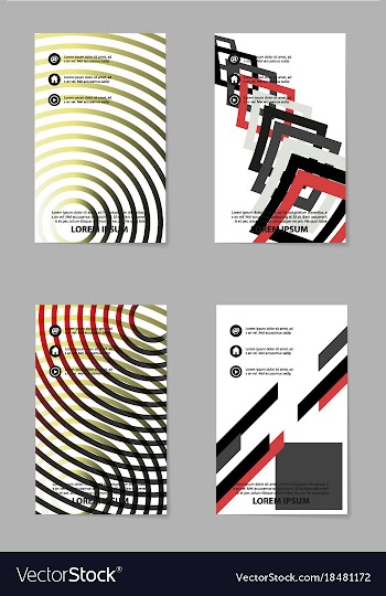 Abstract brochure compositions in business style vector image