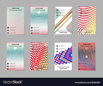 Abstract brochure compositions in business style vector image