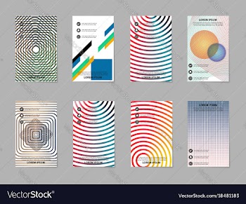 Abstract brochure compositions in business style vector image