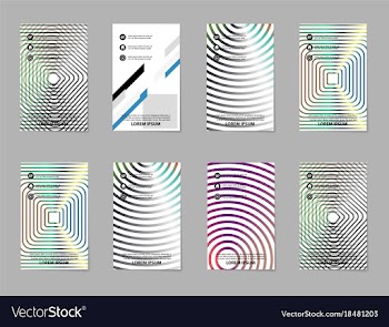Abstract brochure compositions in business style vector image
