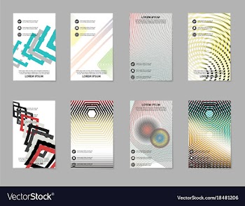 Abstract brochure compositions in business style vector image