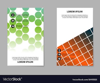 Abstract brochure compositions in business style vector image
