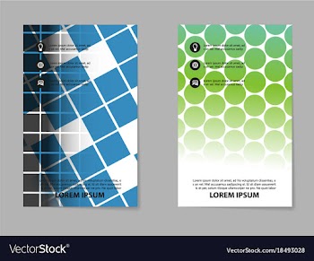 Abstract brochure compositions in business style vector image