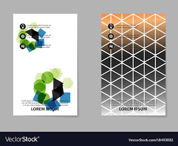 Abstract brochure compositions in business style vector image