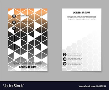 Abstract brochure compositions in business style vector image