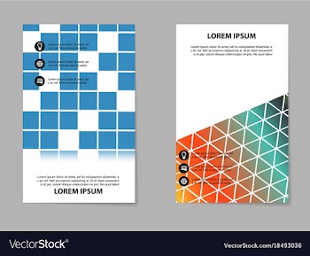 Abstract brochure compositions in business style vector image