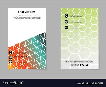 Abstract brochure compositions in business style vector image