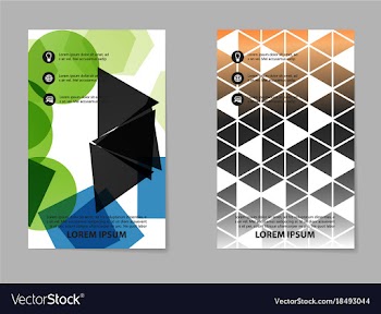 Abstract brochure compositions in business style vector image
