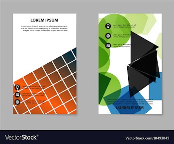 Abstract brochure compositions in business style vector image