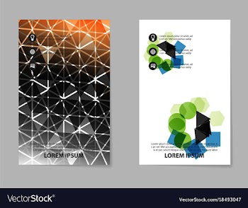 Abstract brochure compositions in business style vector image