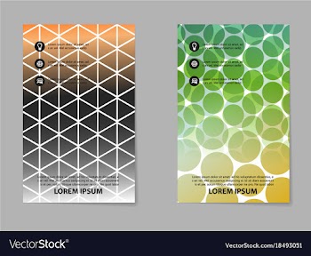 Abstract brochure compositions in business style vector image