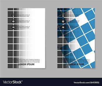 Abstract brochure compositions in business style vector image