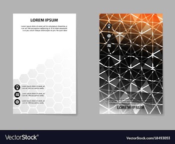 Abstract brochure compositions in business style vector image
