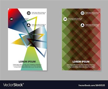 Abstract brochure compositions in business style vector image