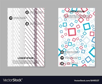 Abstract brochure compositions in business style vector image