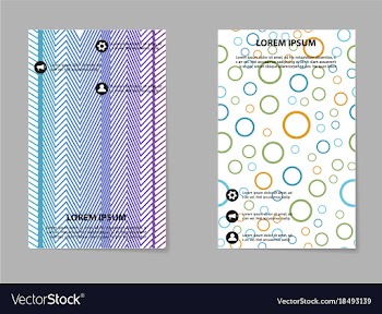Abstract brochure compositions in business style vector image