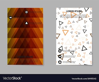 Abstract brochure compositions in business style vector image