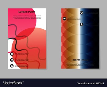 Abstract brochure compositions in business style vector image