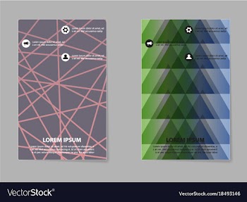 Abstract brochure compositions in business style vector image
