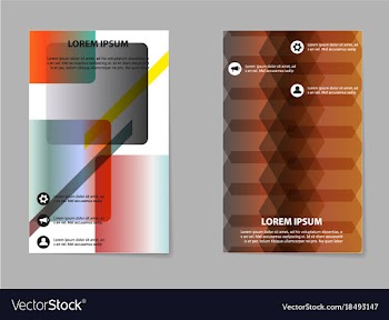 Abstract brochure compositions in business style vector image
