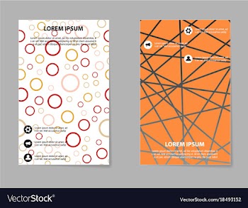 Abstract brochure compositions in business style vector image