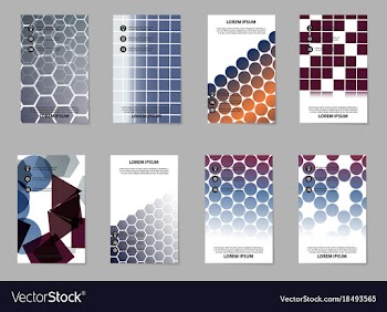 Abstract brochure compositions in business style vector image