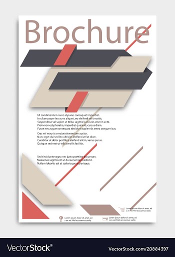Abstract brochure template flyer layout flat vector image