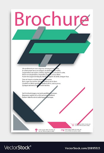 Abstract brochure template flyer layout flat vector image