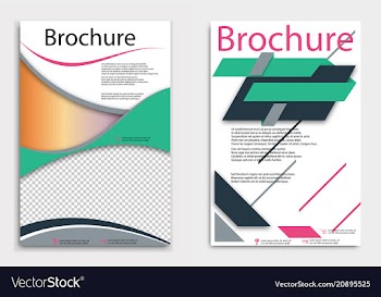 Abstract brochure template flyer layout flat vector image
