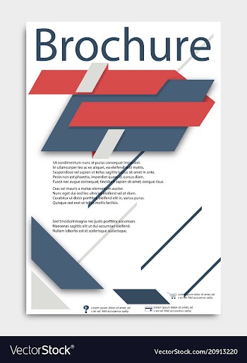 Abstract brochure template flyer layout flat vector image