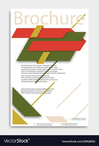 Abstract brochure template flyer layout flat vector image