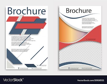 Abstract brochure template flyer layout flat vector image
