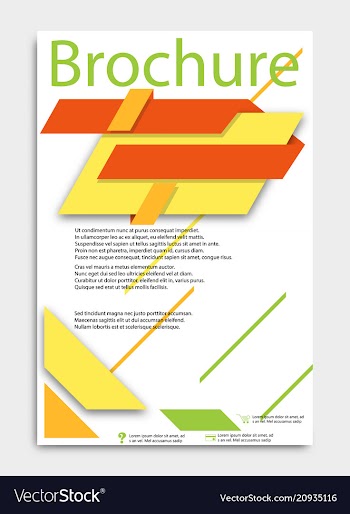 Abstract brochure template flyer layout flat vector image