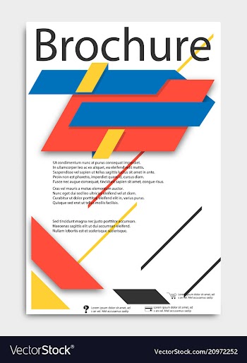 Abstract brochure template flyer layout flat vector image
