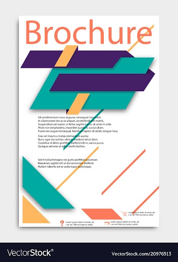 Abstract brochure template flyer layout flat vector image