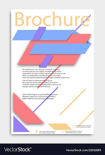 Abstract brochure template flyer layout flat vector image