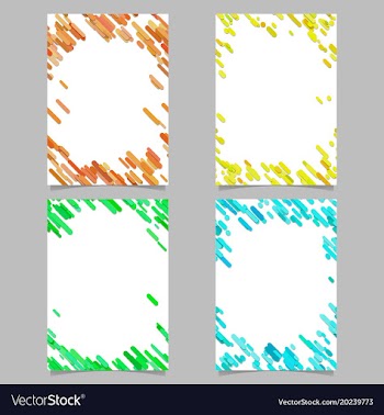 Abstract brochure template set with colored vector image