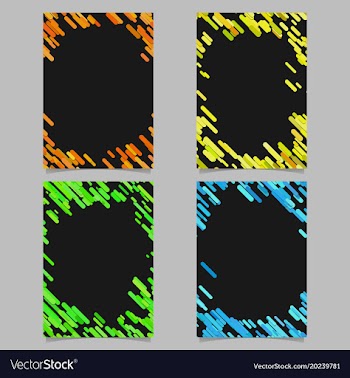 Abstract brochure template set with colored vector image