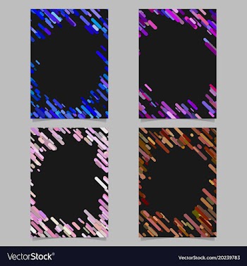 Abstract brochure template set with colored vector image