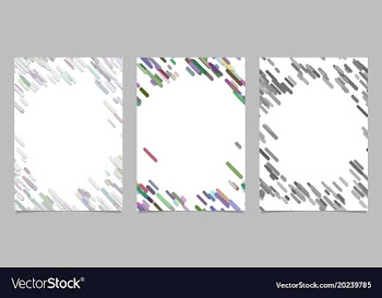 Abstract brochure template set with colored vector image