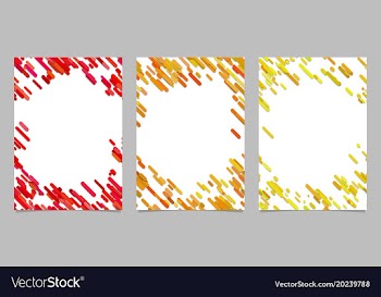 Abstract brochure template set with colored vector image