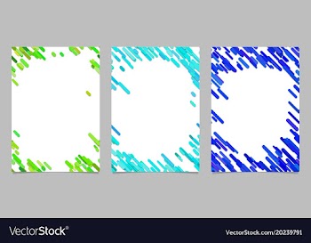 Abstract brochure template set with colored vector image