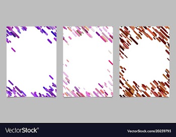 Abstract brochure template set with colored vector image